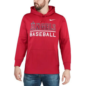 Nike Dri-Fit BSBL Los Angeles Angels Baseball Red Authentic Hoodie Size M
